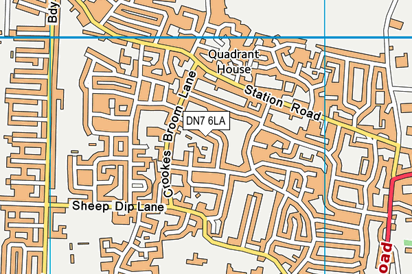 DN7 6LA map - OS VectorMap District (Ordnance Survey)