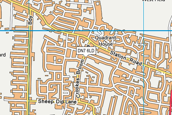 DN7 6LD map - OS VectorMap District (Ordnance Survey)