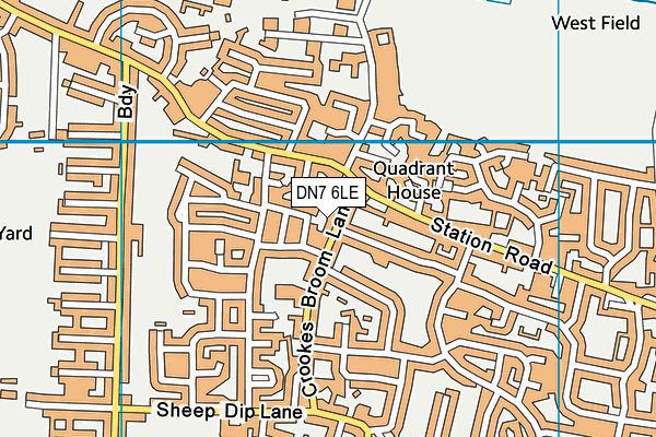 DN7 6LE map - OS VectorMap District (Ordnance Survey)
