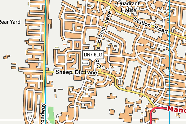 DN7 6LG map - OS VectorMap District (Ordnance Survey)