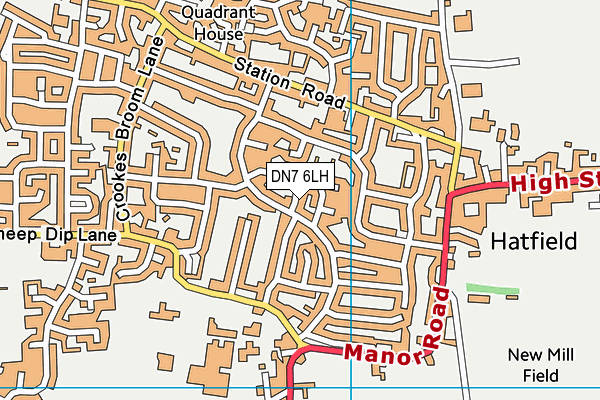 DN7 6LH map - OS VectorMap District (Ordnance Survey)