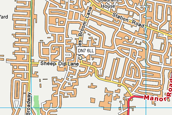 DN7 6LL map - OS VectorMap District (Ordnance Survey)