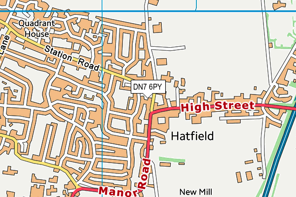 DN7 6PY map - OS VectorMap District (Ordnance Survey)