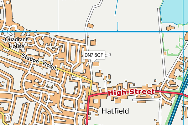 DN7 6QF map - OS VectorMap District (Ordnance Survey)