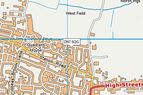 DN7 6QG map - OS VectorMap District (Ordnance Survey)