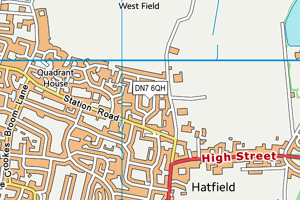DN7 6QH map - OS VectorMap District (Ordnance Survey)