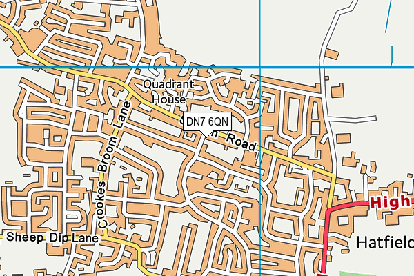 DN7 6QN map - OS VectorMap District (Ordnance Survey)