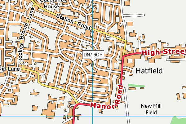 DN7 6QP map - OS VectorMap District (Ordnance Survey)