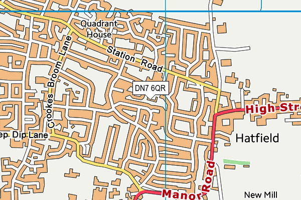 DN7 6QR map - OS VectorMap District (Ordnance Survey)
