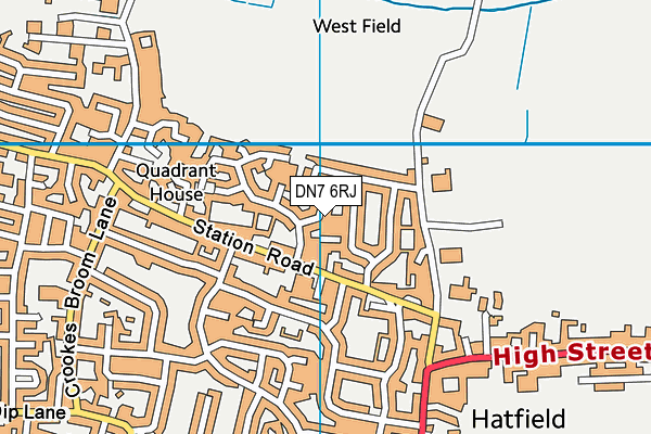DN7 6RJ map - OS VectorMap District (Ordnance Survey)