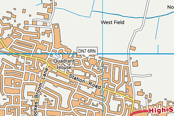 DN7 6RN map - OS VectorMap District (Ordnance Survey)