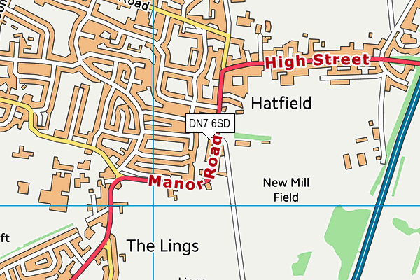 DN7 6SD map - OS VectorMap District (Ordnance Survey)