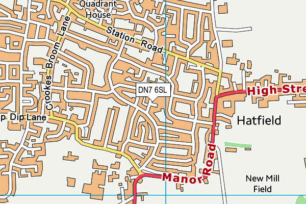 DN7 6SL map - OS VectorMap District (Ordnance Survey)