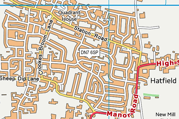 DN7 6SP map - OS VectorMap District (Ordnance Survey)