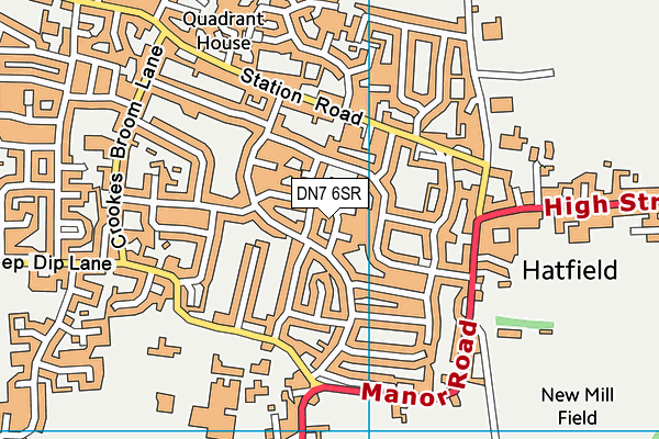DN7 6SR map - OS VectorMap District (Ordnance Survey)