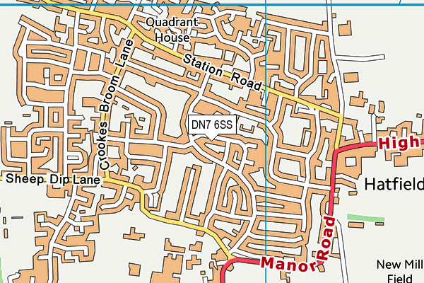 DN7 6SS map - OS VectorMap District (Ordnance Survey)