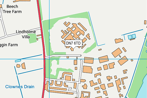 DN7 6TD map - OS VectorMap District (Ordnance Survey)