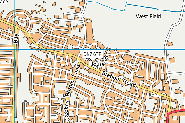 DN7 6TP map - OS VectorMap District (Ordnance Survey)