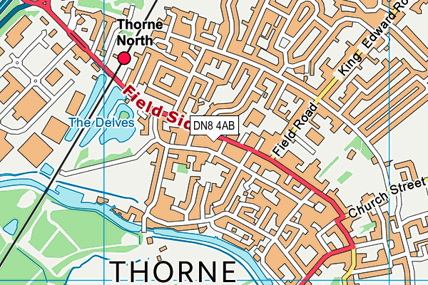 DN8 4AB map - OS VectorMap District (Ordnance Survey)