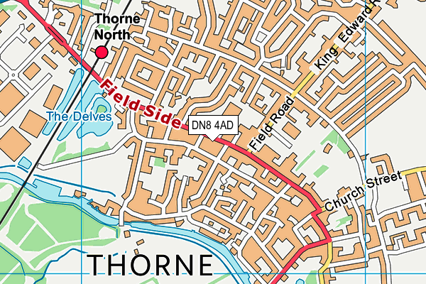 DN8 4AD map - OS VectorMap District (Ordnance Survey)