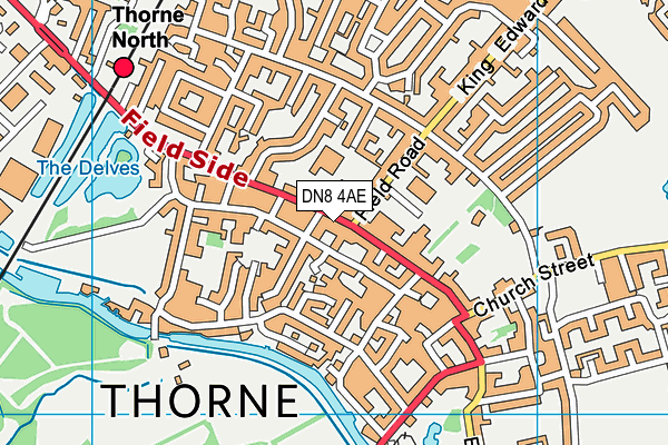 DN8 4AE map - OS VectorMap District (Ordnance Survey)