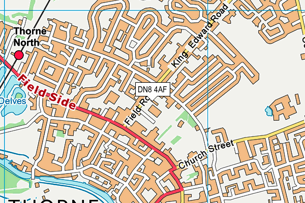 DN8 4AF map - OS VectorMap District (Ordnance Survey)