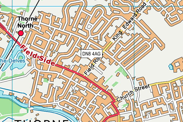 DN8 4AG map - OS VectorMap District (Ordnance Survey)