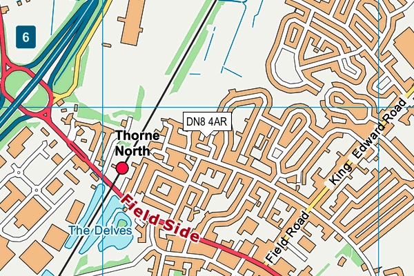 DN8 4AR map - OS VectorMap District (Ordnance Survey)