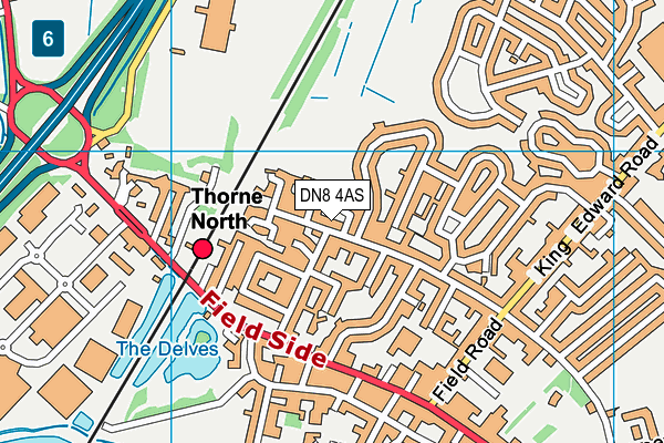 DN8 4AS map - OS VectorMap District (Ordnance Survey)