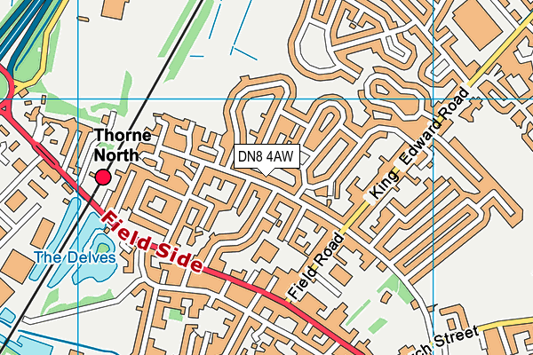 DN8 4AW map - OS VectorMap District (Ordnance Survey)