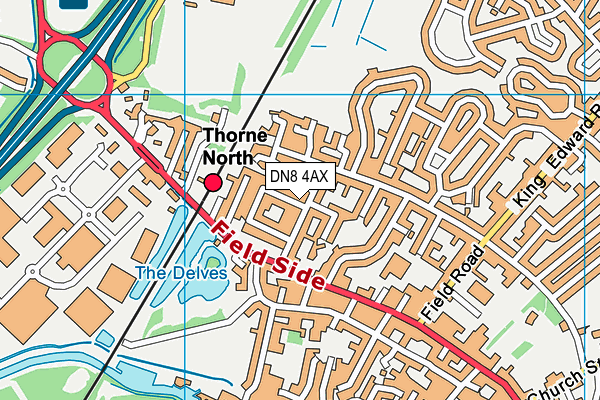 DN8 4AX map - OS VectorMap District (Ordnance Survey)