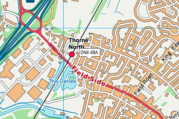 DN8 4BA map - OS VectorMap District (Ordnance Survey)