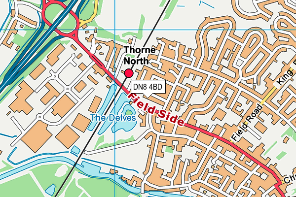 DN8 4BD map - OS VectorMap District (Ordnance Survey)