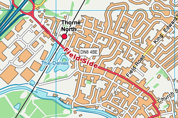 DN8 4BE map - OS VectorMap District (Ordnance Survey)