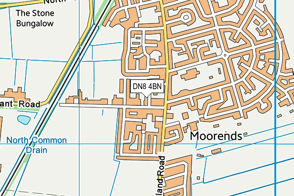 DN8 4BN map - OS VectorMap District (Ordnance Survey)