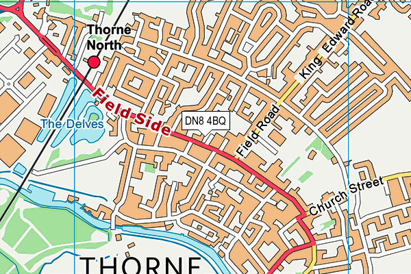 DN8 4BQ map - OS VectorMap District (Ordnance Survey)