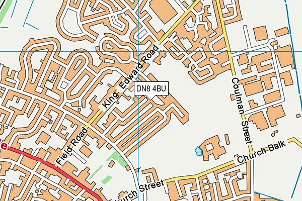 DN8 4BU map - OS VectorMap District (Ordnance Survey)