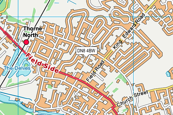 DN8 4BW map - OS VectorMap District (Ordnance Survey)