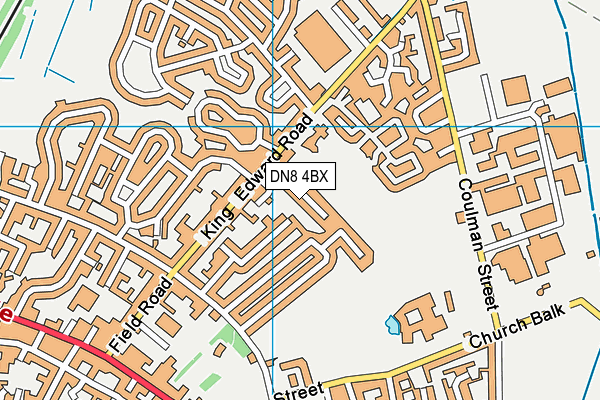DN8 4BX map - OS VectorMap District (Ordnance Survey)