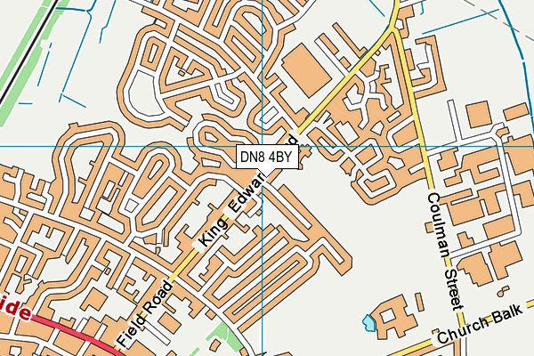 DN8 4BY map - OS VectorMap District (Ordnance Survey)