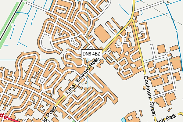 DN8 4BZ map - OS VectorMap District (Ordnance Survey)