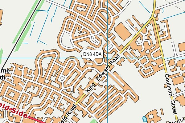DN8 4DA map - OS VectorMap District (Ordnance Survey)