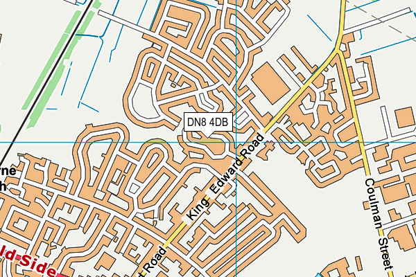 DN8 4DB map - OS VectorMap District (Ordnance Survey)