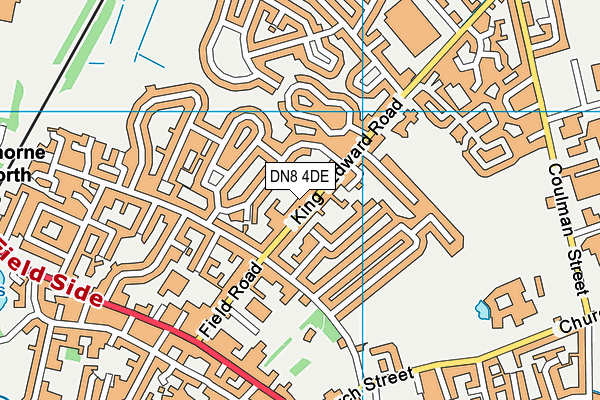 DN8 4DE map - OS VectorMap District (Ordnance Survey)