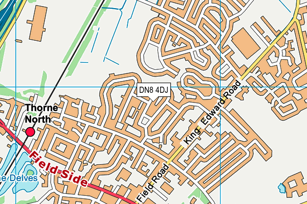 DN8 4DJ map - OS VectorMap District (Ordnance Survey)