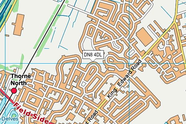 DN8 4DL map - OS VectorMap District (Ordnance Survey)