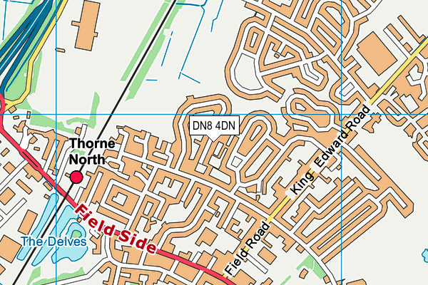 DN8 4DN map - OS VectorMap District (Ordnance Survey)