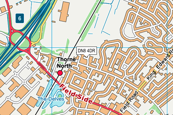 DN8 4DR map - OS VectorMap District (Ordnance Survey)