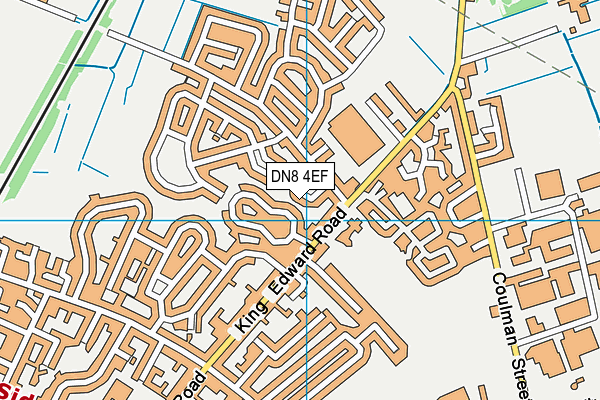 DN8 4EF map - OS VectorMap District (Ordnance Survey)