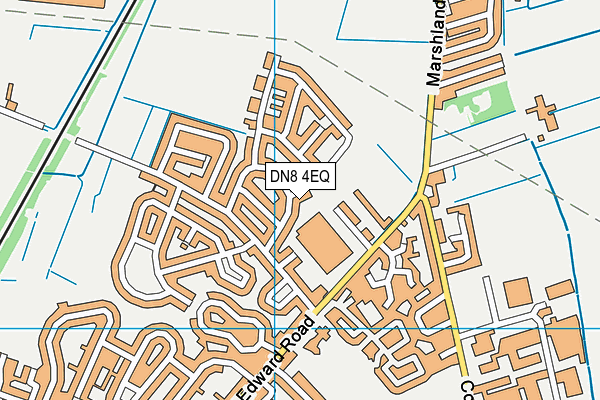 DN8 4EQ map - OS VectorMap District (Ordnance Survey)
